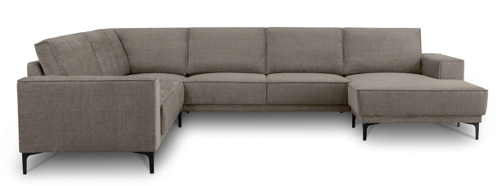 Places of Style Wohnlandschaft "XXL Sofa Oland, Struktur, Flachgewebe, Luxu günstig online kaufen