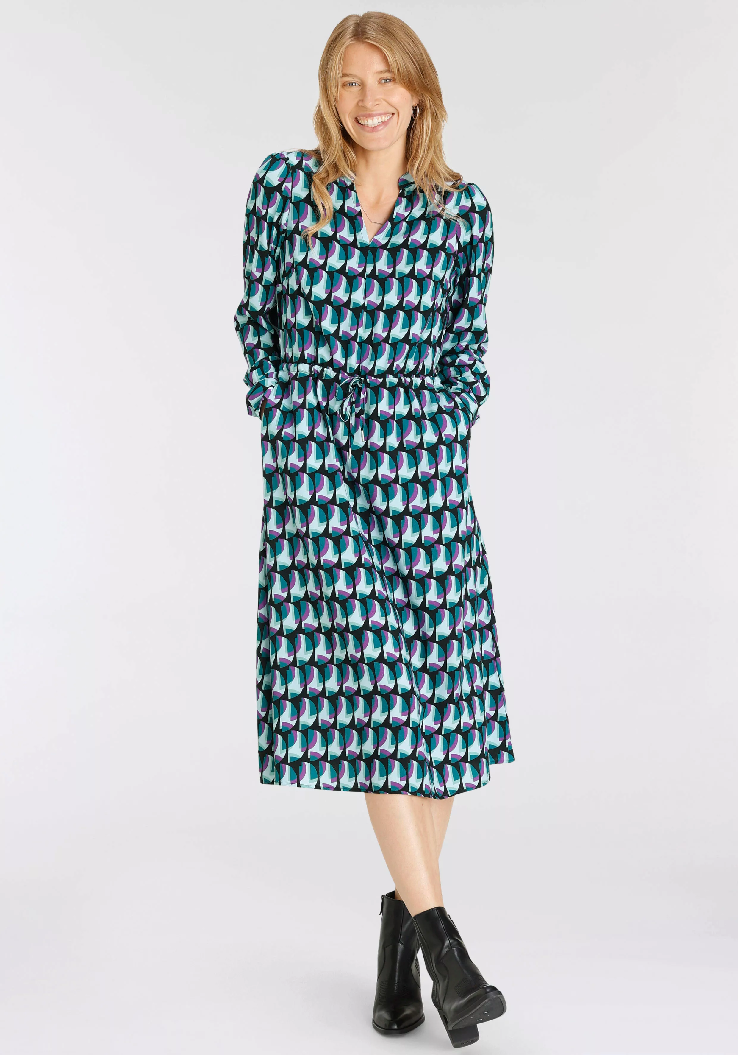 HECHTER PARIS Hemdblusenkleid, mit elegantem Allover-Print günstig online kaufen