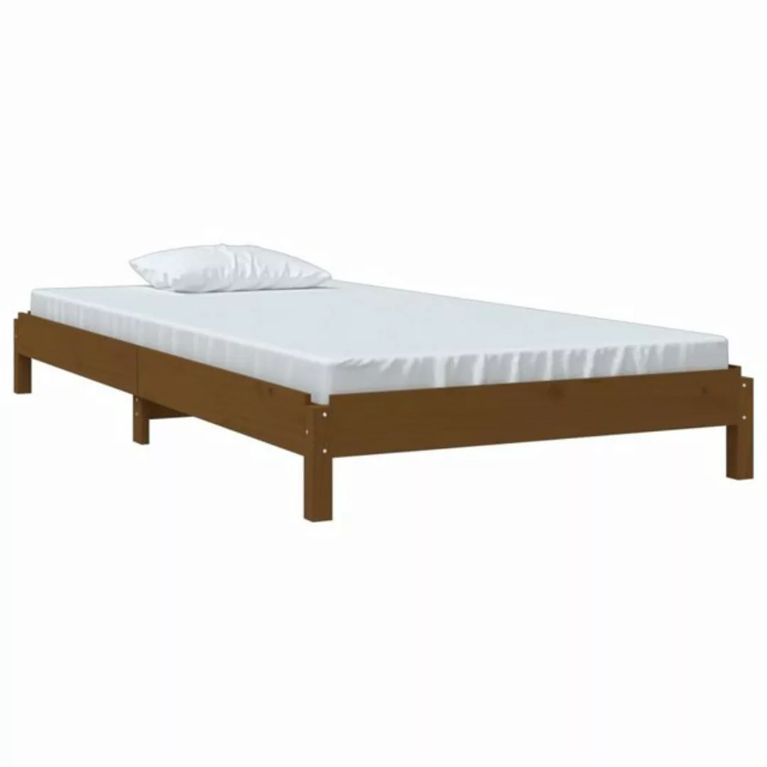 vidaXL Bett Stapelbett Honigbraun 90x190 cm Massivholz Kiefer günstig online kaufen