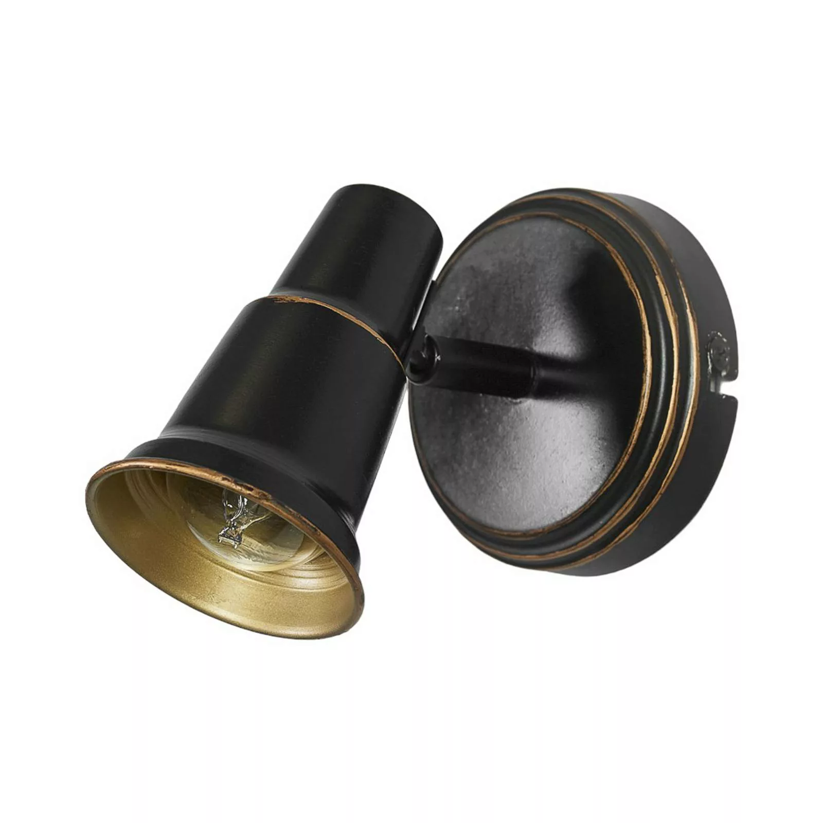 Arielle - antik aussehende Wandlampe in Schwarz günstig online kaufen
