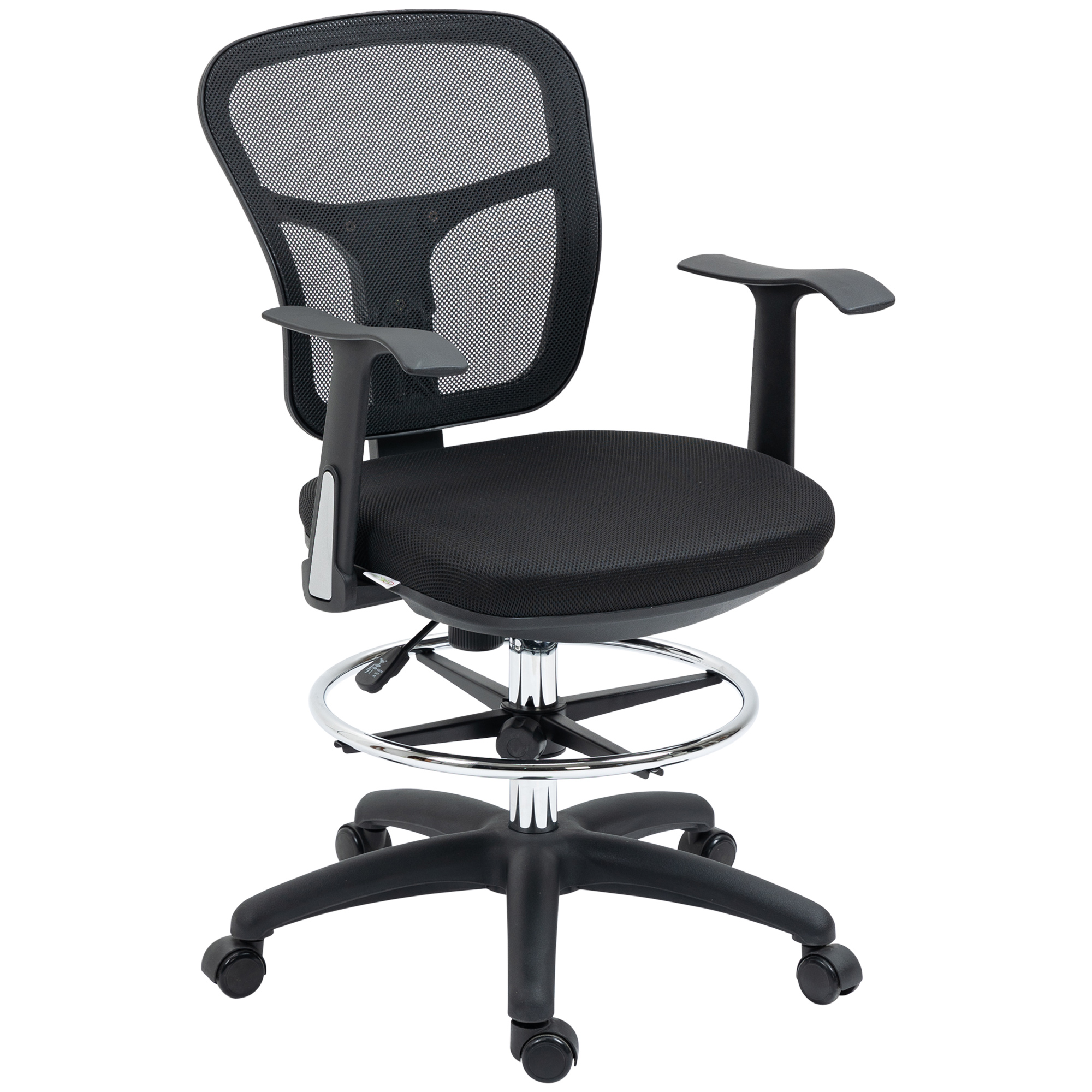 Vinsetto Bürostuhl Ergonomischer Computerstuhl 95-115 cm mit Armlehne & Fuß günstig online kaufen