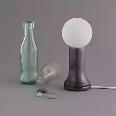 Tala Tischleuchte Shore, Glas, E27 LED-Lampe Globe, grau günstig online kaufen