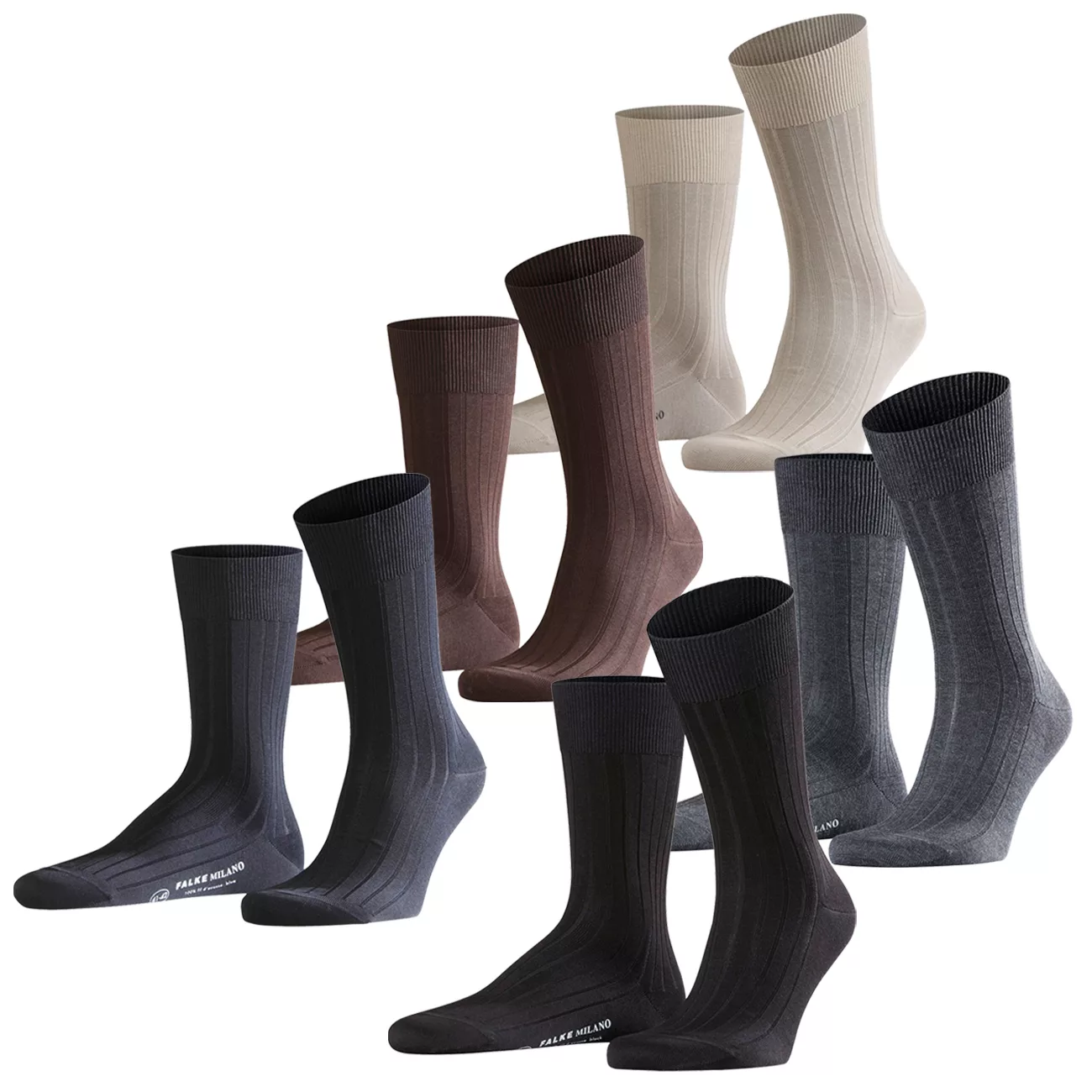 Businesssocken - Milano Socken - 2er 3er 4er Multipack günstig online kaufen