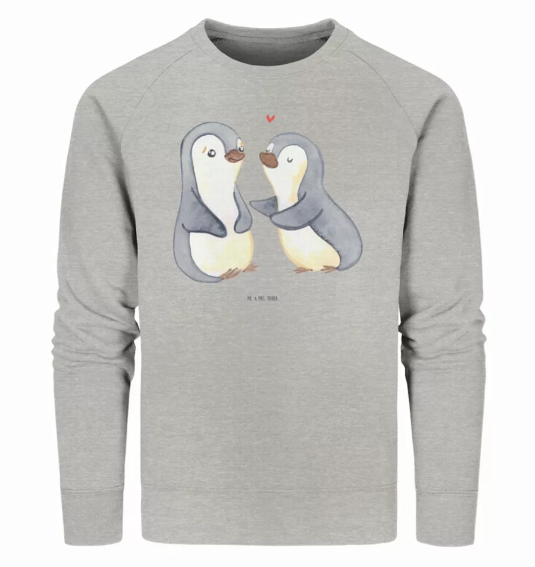 Mr. & Mrs. Panda Longpullover Pinguine trösten Größe L - Heather Grey - Ges günstig online kaufen