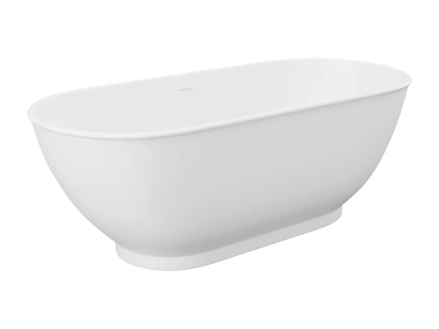 Freistehende Badewanne oval - 240 L - 170 x 75 x 60 cm - Acryl - Weiß matt günstig online kaufen