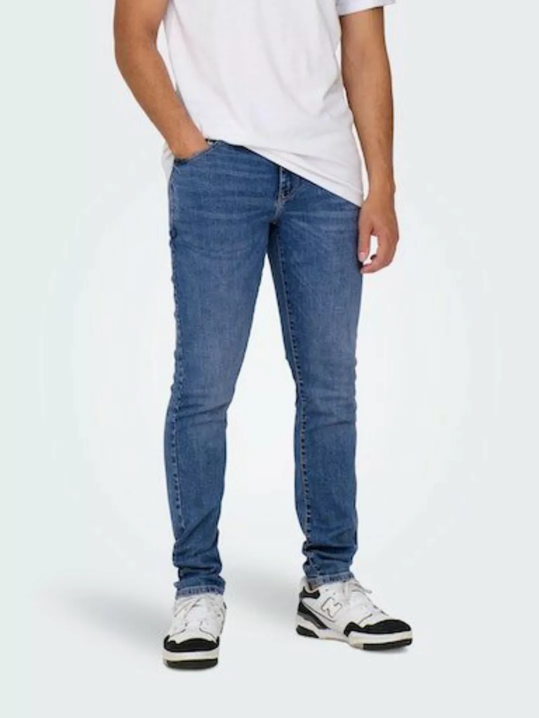 Only & Sons Herren Jeans ONSLOOM SLIM 6749 - Slim Fit - Blau - Dark Blue De günstig online kaufen