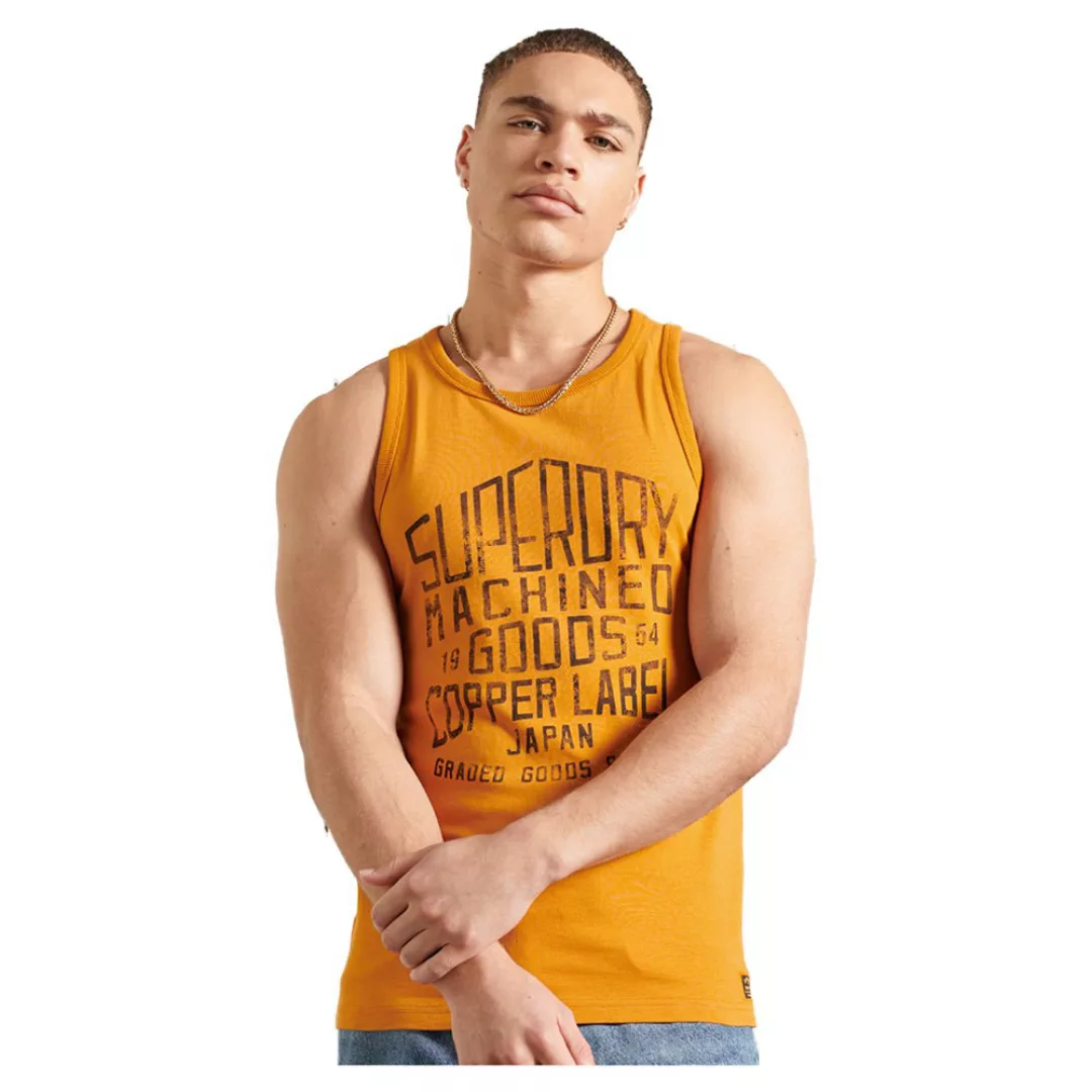 Superdry Workwear Graphic Ärmelloses T-shirt S Umber Sunset günstig online kaufen