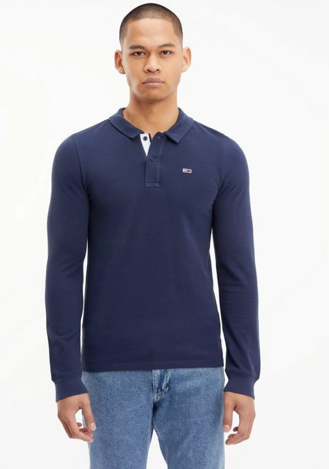 Tommy Jeans Langarm-Poloshirt "TJM SLIM SOLID LS POLO" günstig online kaufen