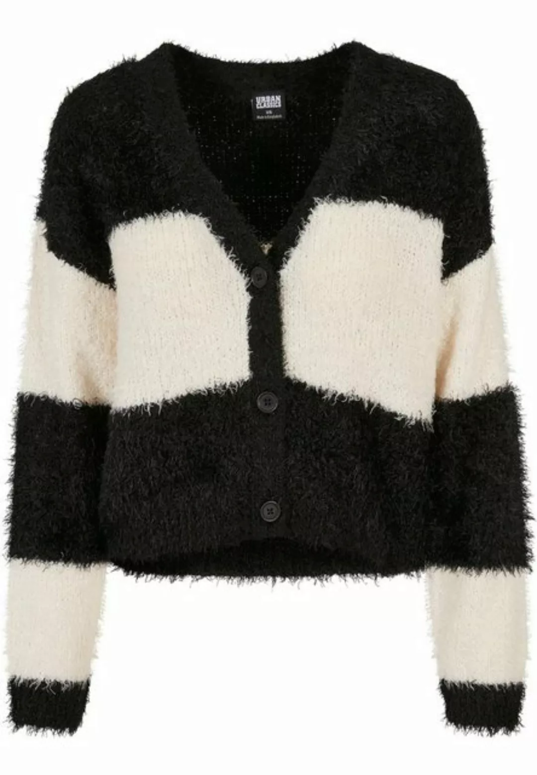 URBAN CLASSICS Cardigan Damen Ladies Short Oversized Feather Cardigan (1-tl günstig online kaufen