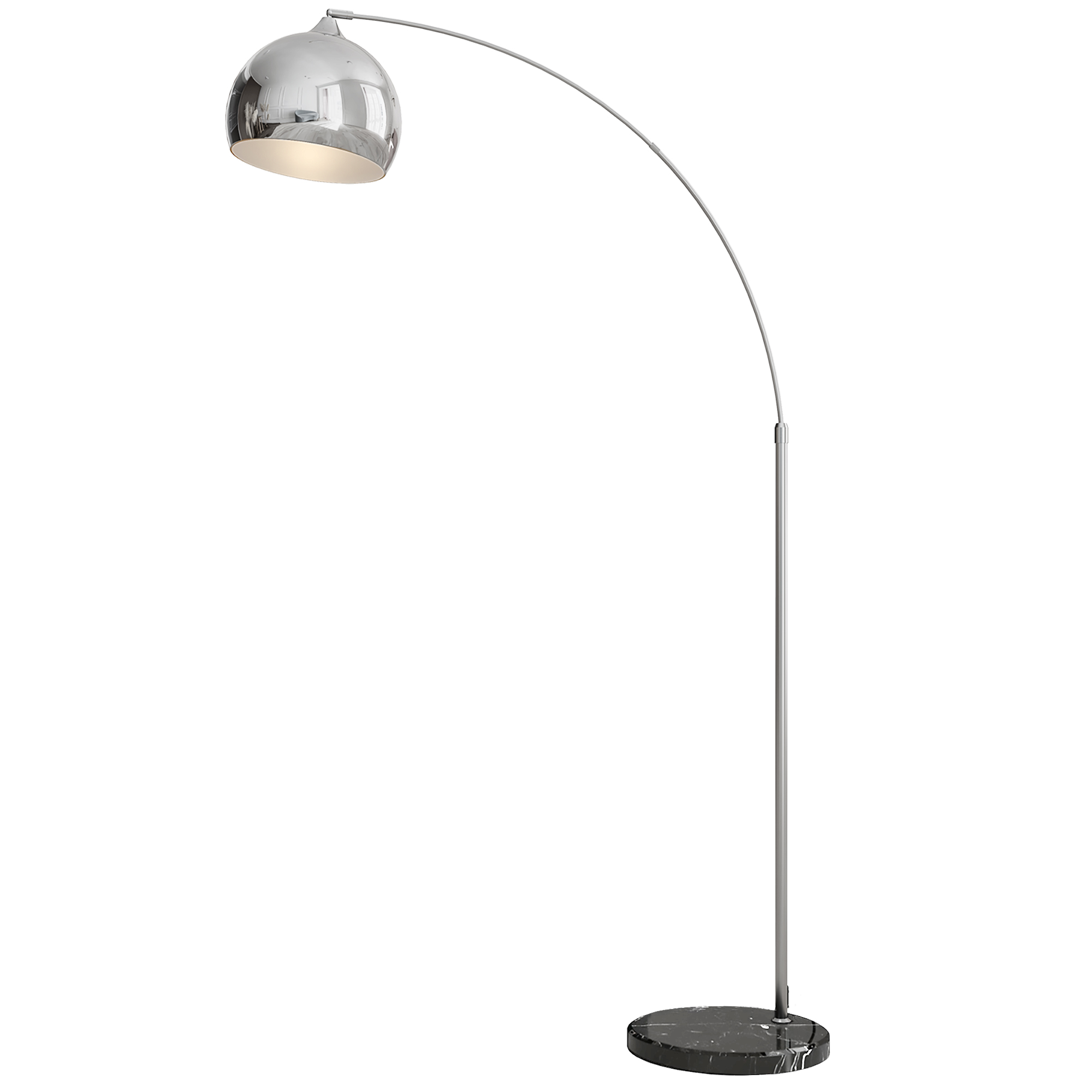 HOMCOM Stehlampe höhenverstellbar, schwenkbar Stehleuchte exkl. Leuchtmitte günstig online kaufen