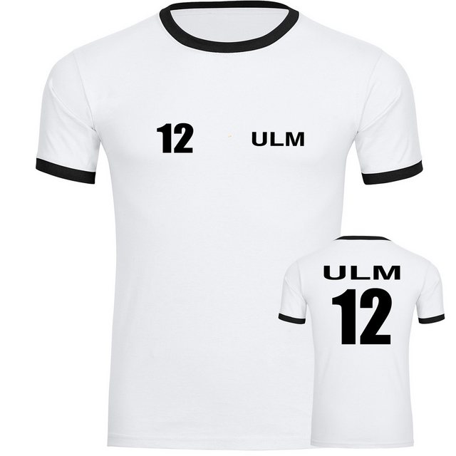 multifanshop T-Shirt Kontrast Ulm - Trikot Nummer 12 - Männer günstig online kaufen