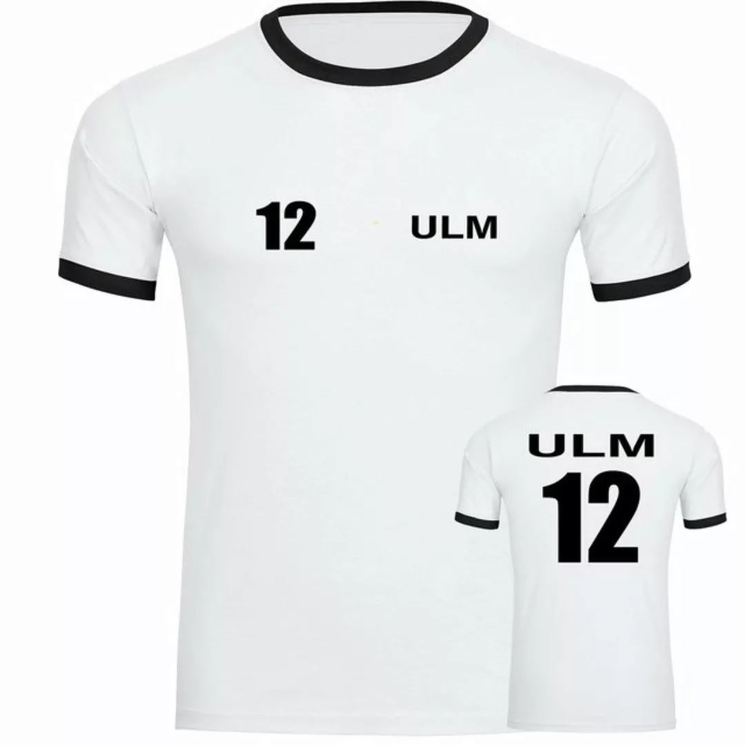 multifanshop T-Shirt Kontrast Ulm - Trikot Nummer 12 - Männer günstig online kaufen