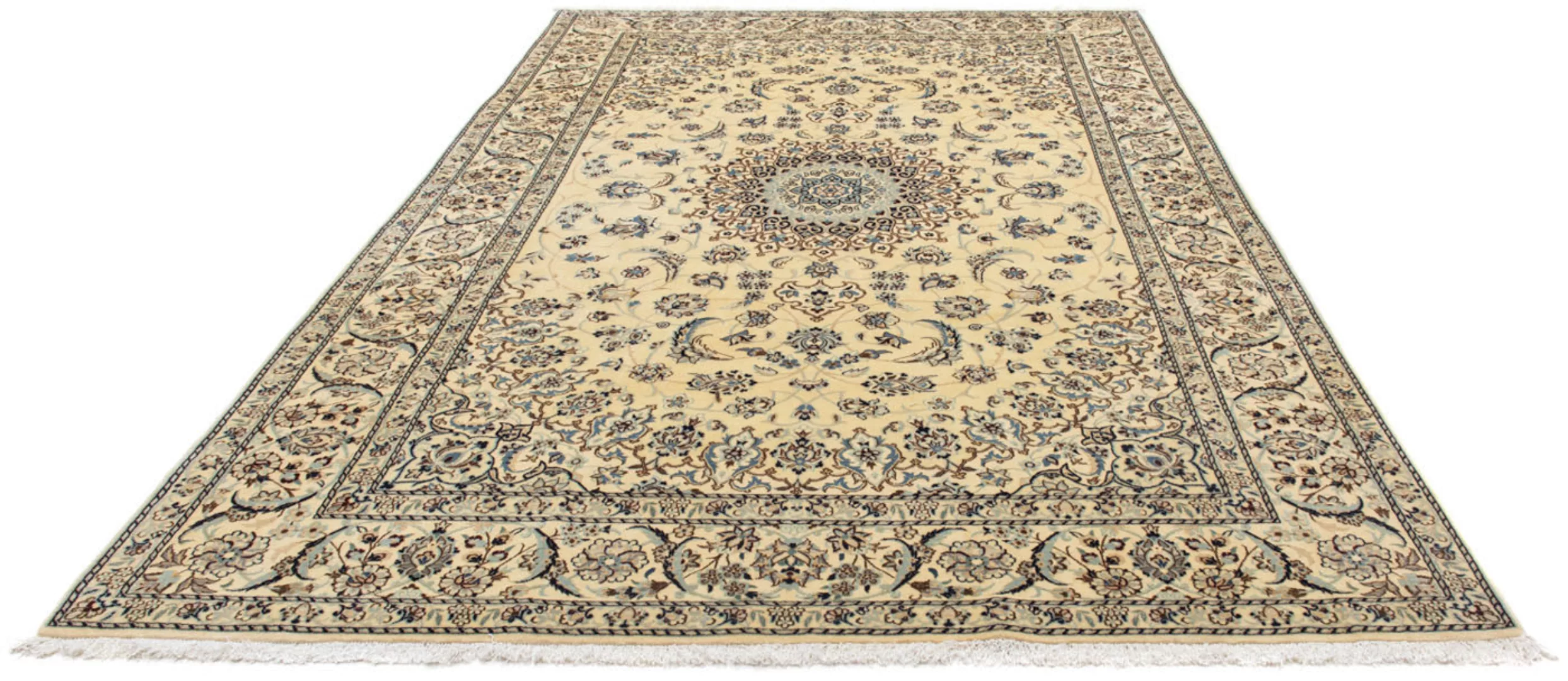 morgenland Wollteppich »Nain 9la Medaillon Beige 303 x 203 cm«, rechteckig, günstig online kaufen