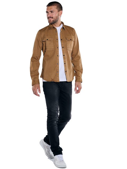 emilio adani Langarmhemd Overshirt aus Twill slim fit günstig online kaufen