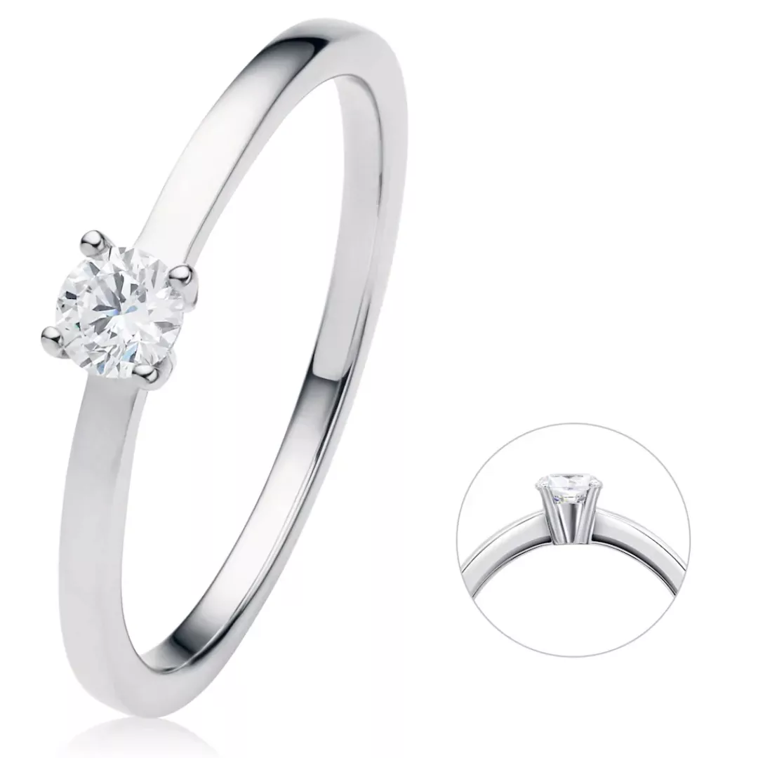 ONE ELEMENT Diamantring "0.2 ct Diamant Brillant Ring aus 950 Platin", Dame günstig online kaufen