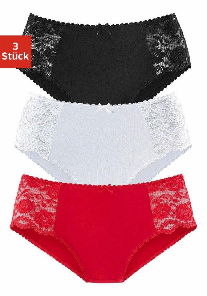 petite fleur Hüftslip, (3er-Pack), aus elastischer Baumwoll-Qualität günstig online kaufen