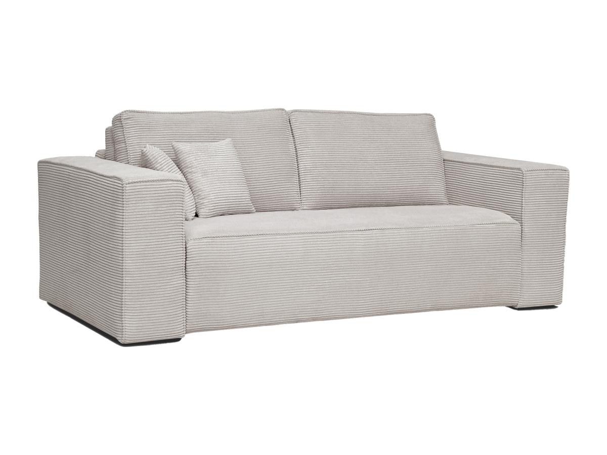 Schlafsofa mit Matratze 3-Sitzer - Cord - Beige - Liegefläche 140 cm - Matr günstig online kaufen