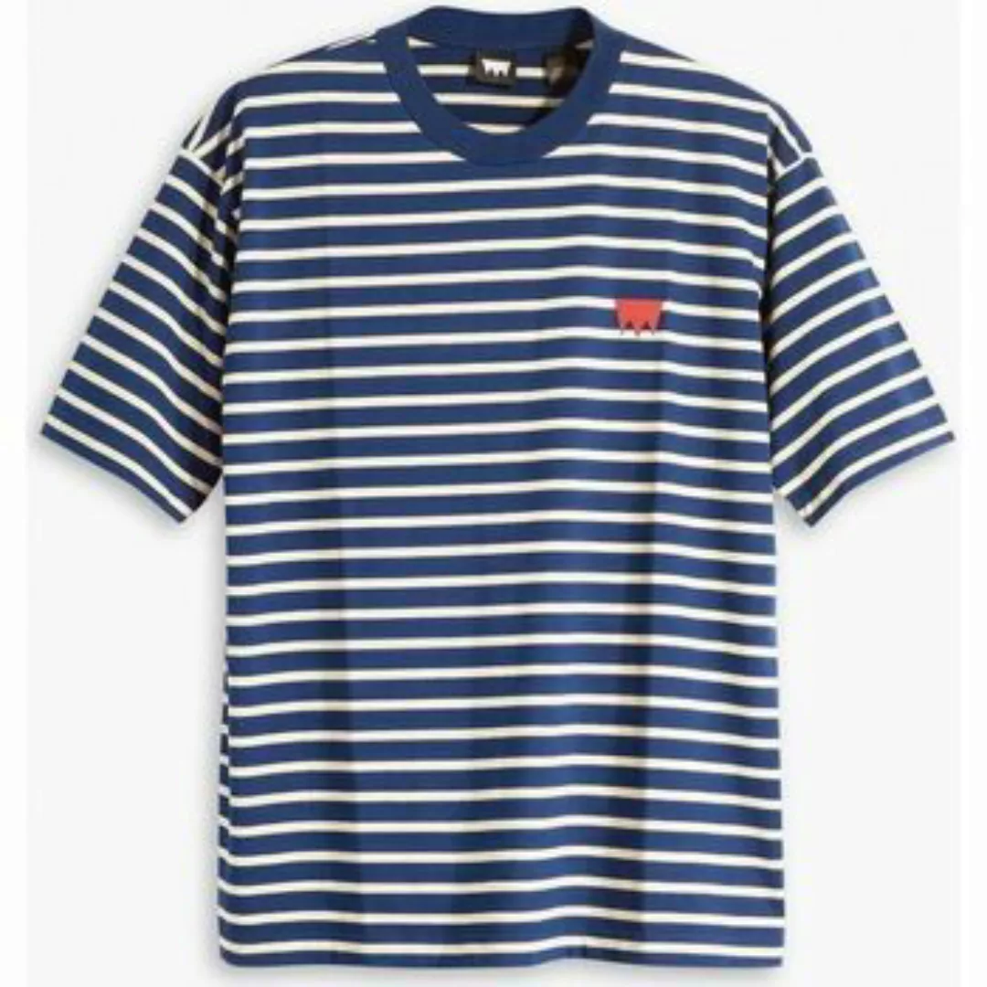 Levis  T-Shirts & Poloshirts A1005 0027 BOX TEE-CREAM AND BLUE günstig online kaufen