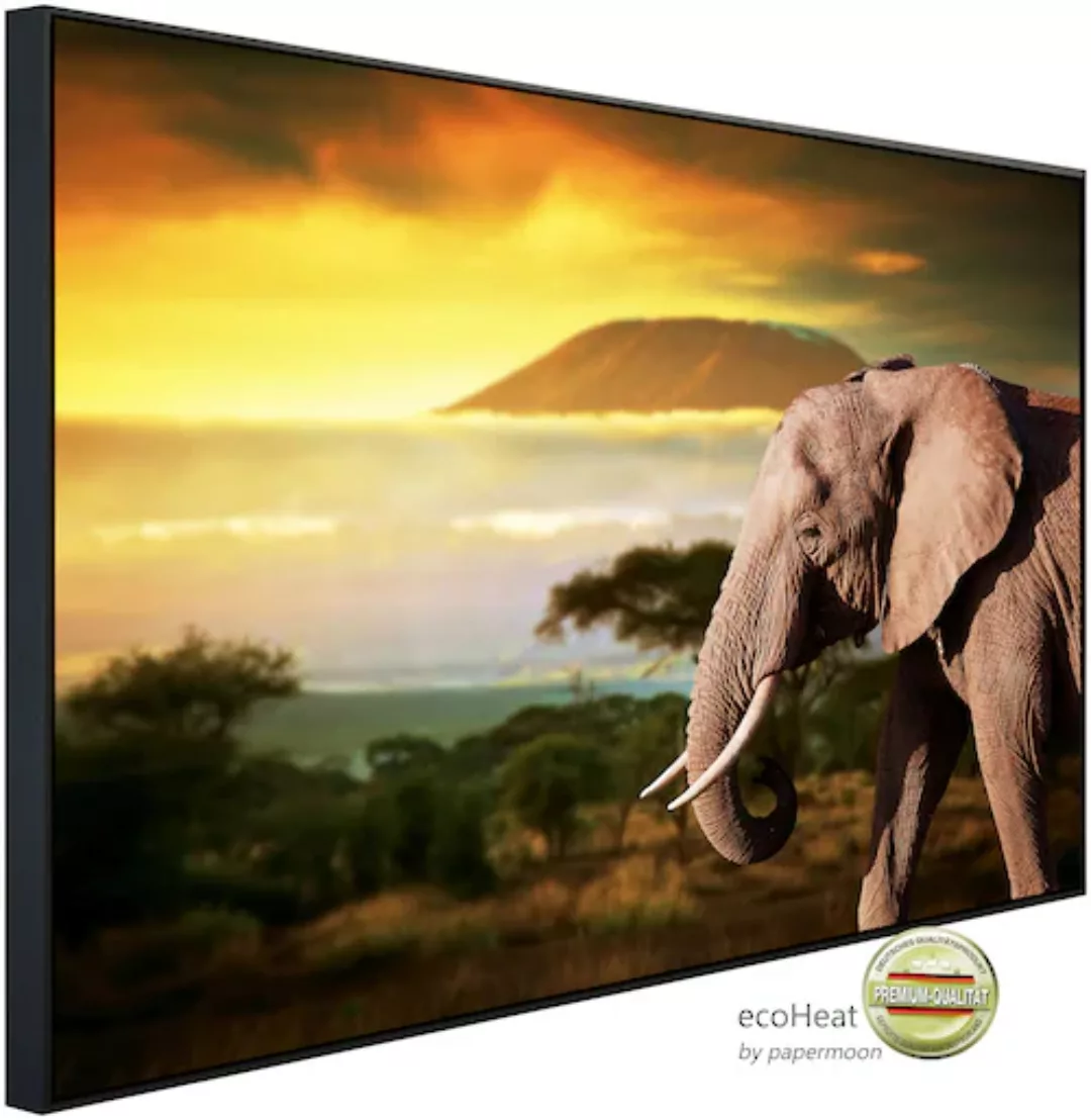 Papermoon Infrarotheizung »Elefant von Kilimanjaro«, sehr angenehme Strahlu günstig online kaufen