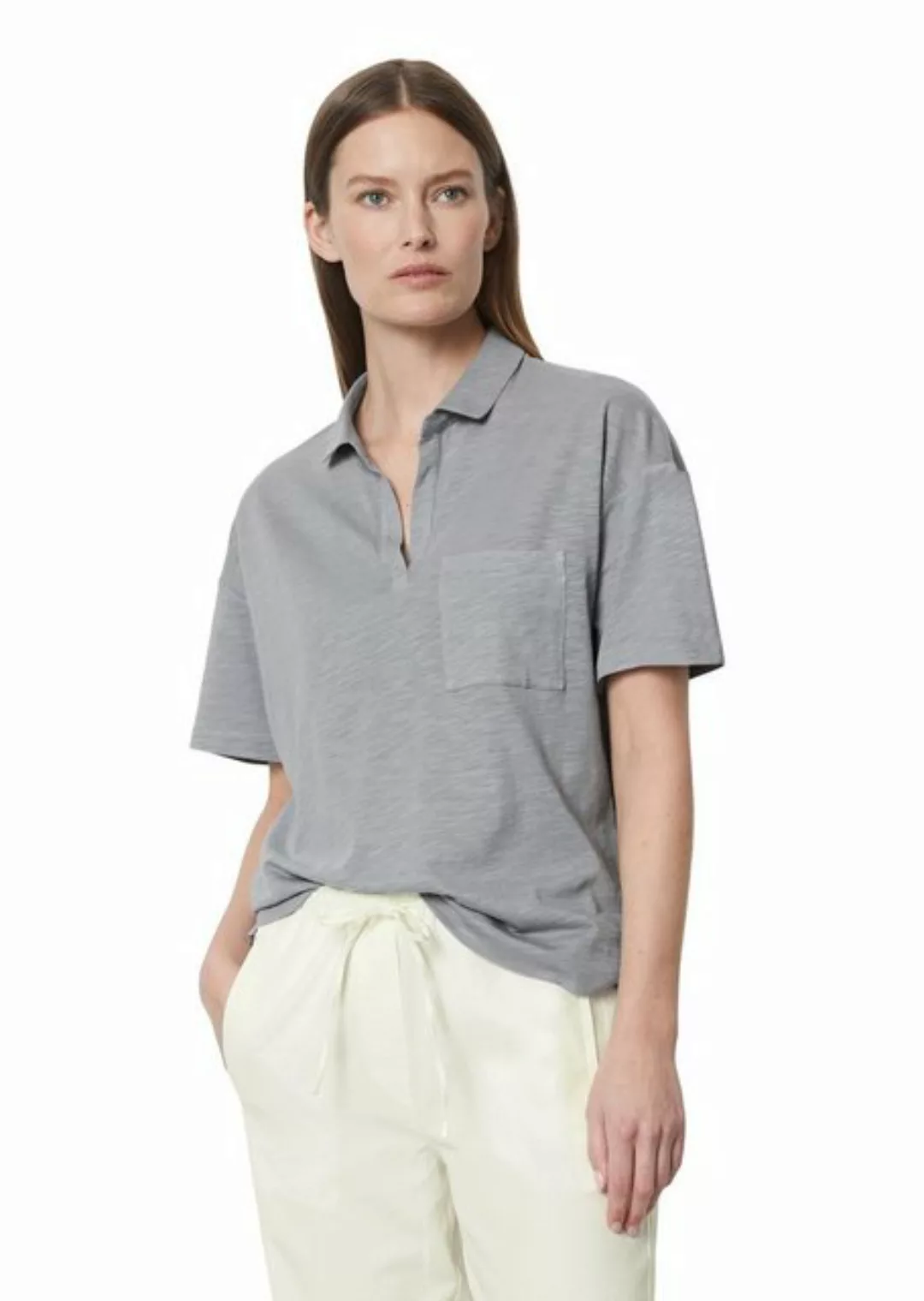 Marc O'Polo T-Shirt aus Organic Cotton-Viskose-Mix günstig online kaufen