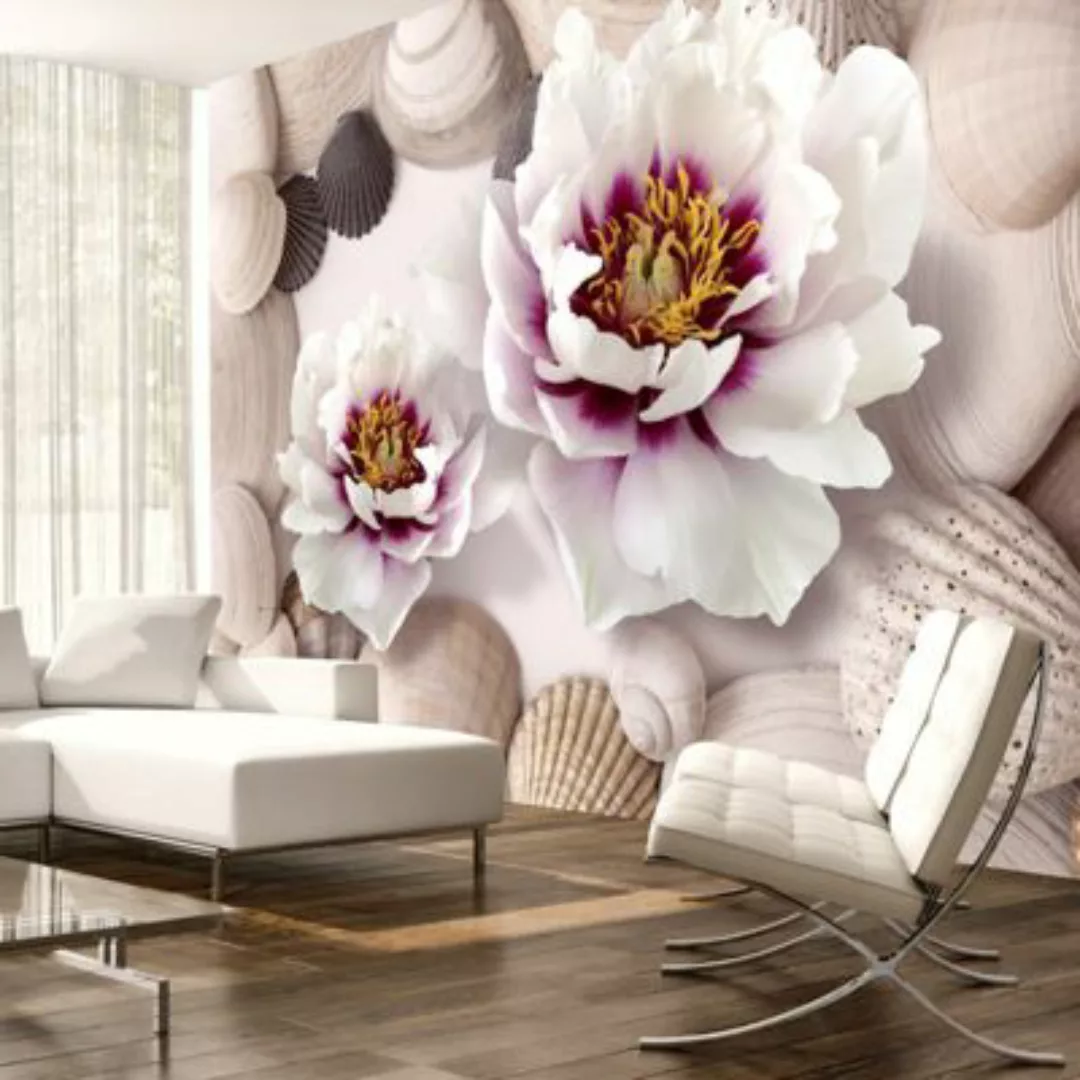 artgeist Fototapete Flowers and Shells mehrfarbig Gr. 400 x 280 günstig online kaufen