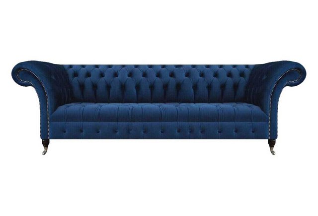 JVmoebel Chesterfield-Sofa Blau Sofa Viersitzer Couch Designer Polstermöbel günstig online kaufen