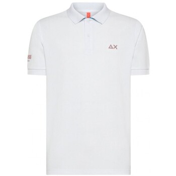 Sun68  T-Shirts & Poloshirts Polo Sun68 Logo Beach Wei günstig online kaufen