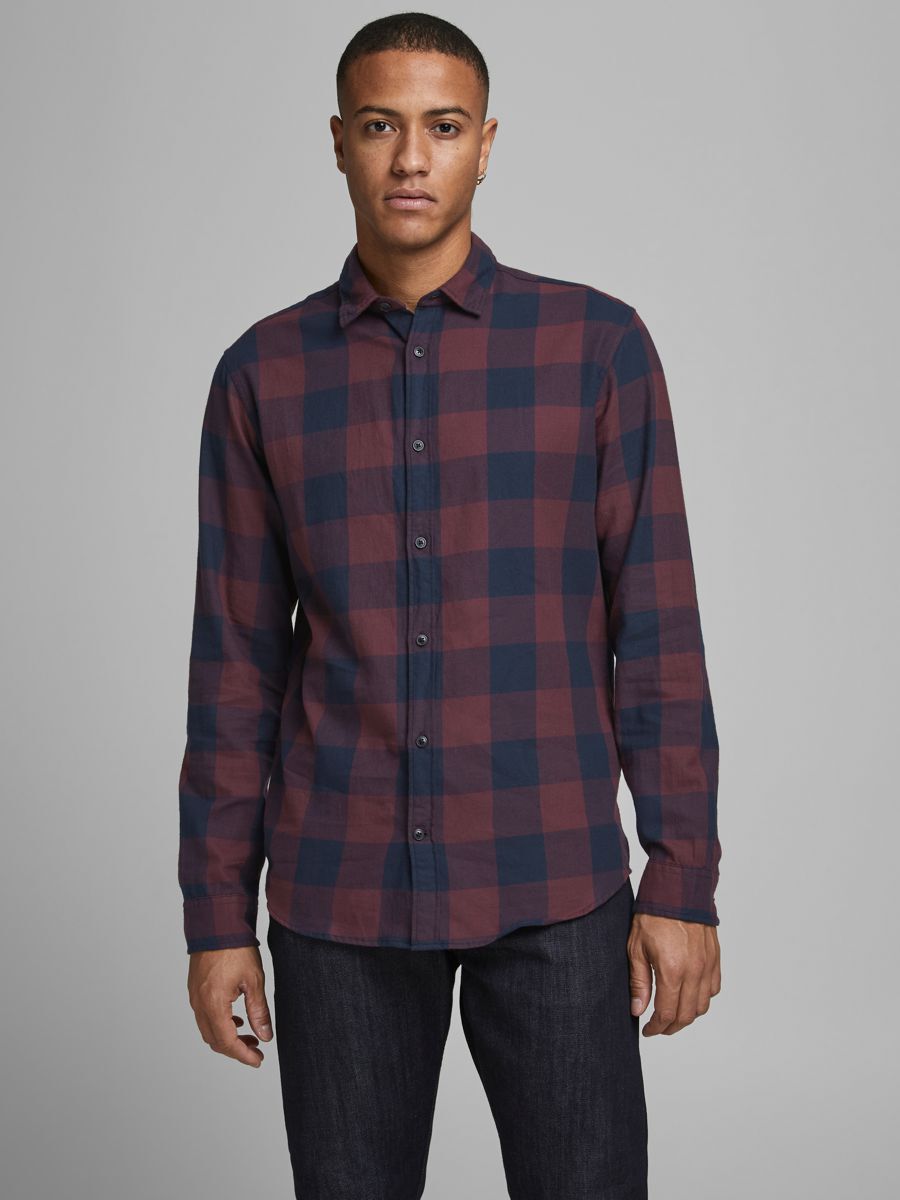 Jack & Jones Herren Freizeit Hemd JJEGINGHAM TWILL - Slim Fit günstig online kaufen