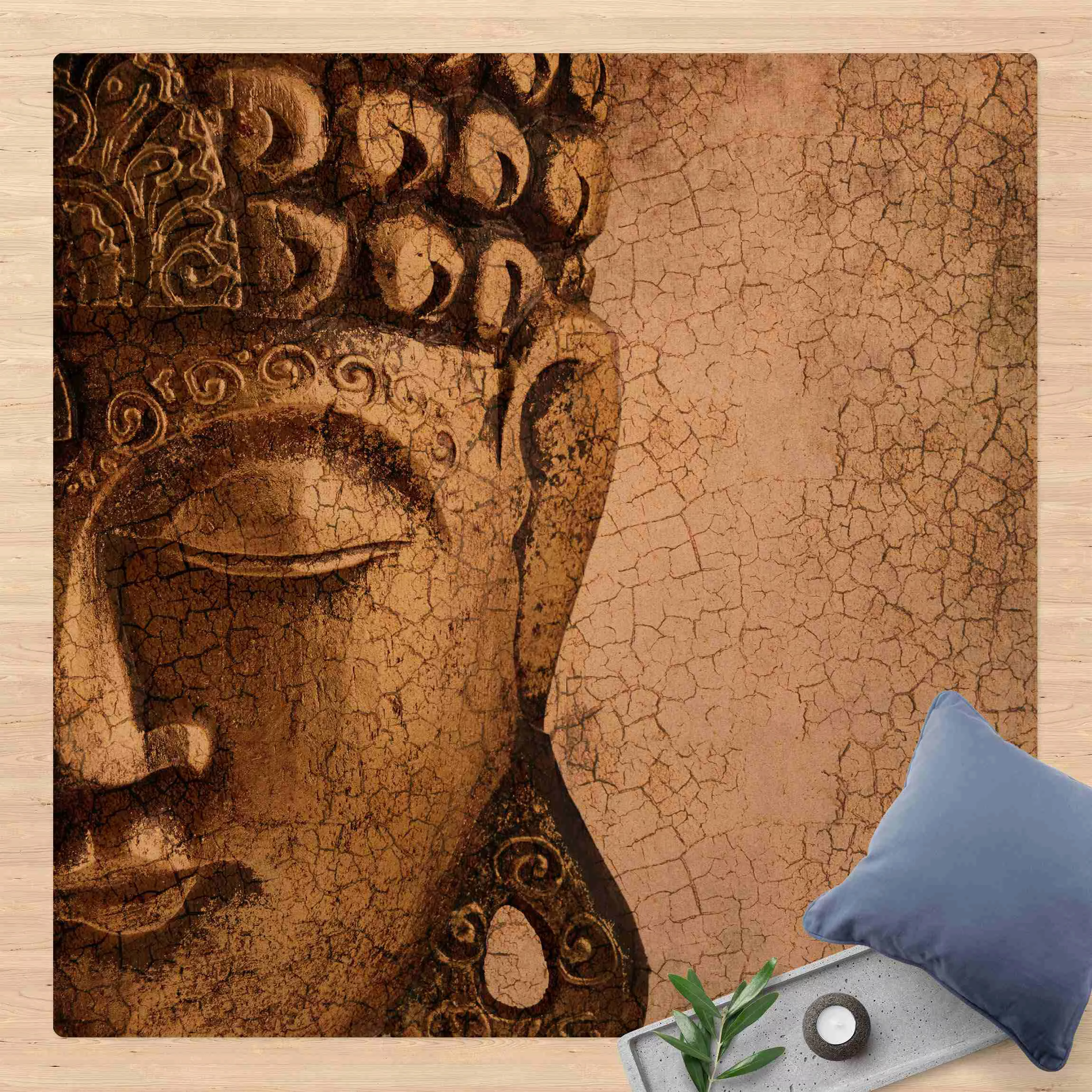 Kork-Teppich Vintage Buddha günstig online kaufen