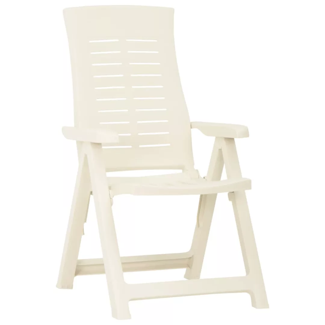 Verstellbare Gartenstühle 2 Stk. Kunststoff Weiß günstig online kaufen