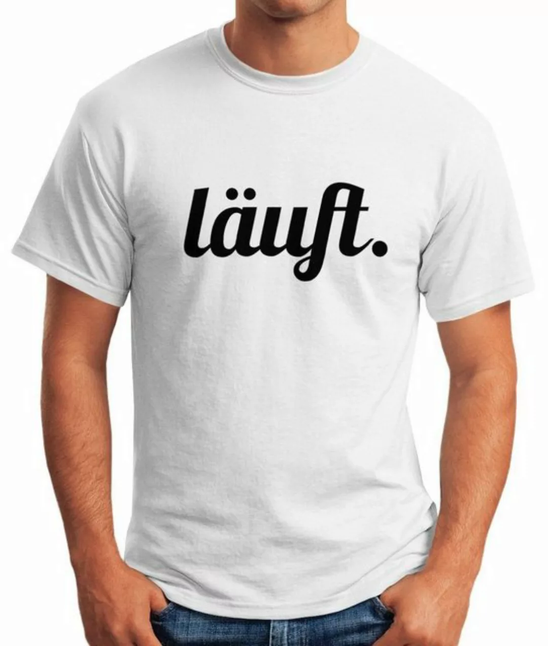 MoonWorks Print-Shirt cooles lustiges Herren T-Shirt - läuft - Fun-Shirt mi günstig online kaufen