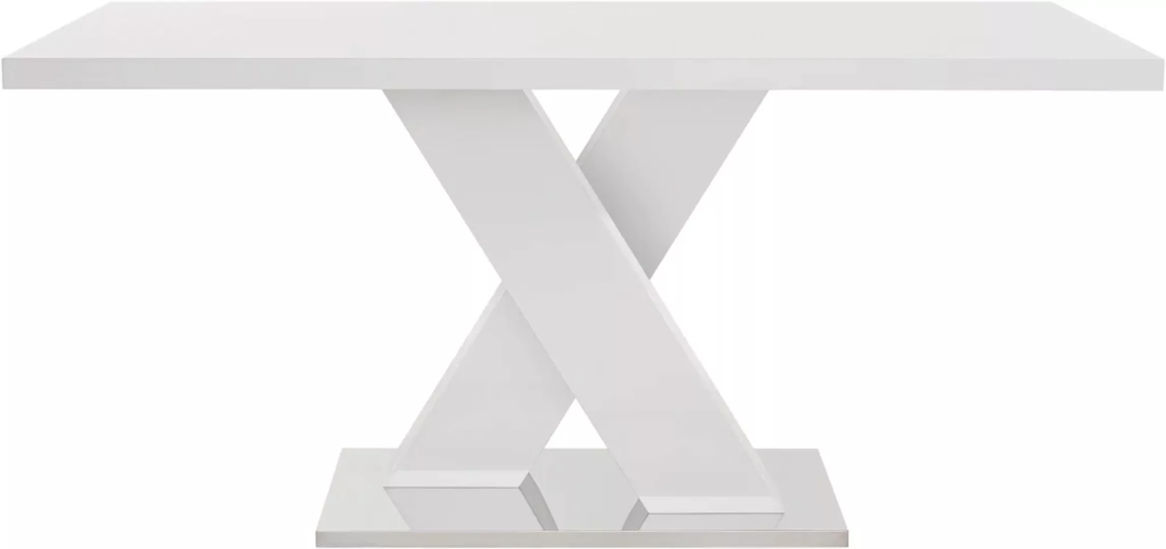 INOSIGN Esstisch »Ali«, Breite 160 cm, weiß Hochglanz, Bodenplatte aus Meta günstig online kaufen