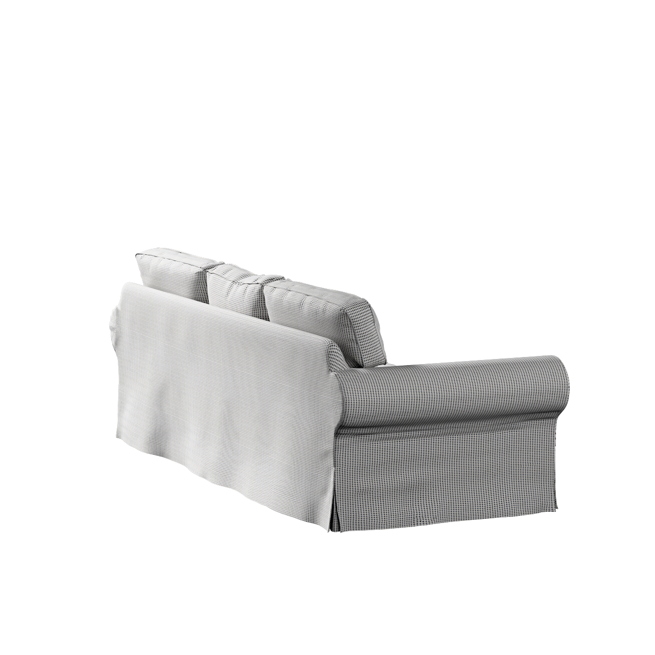 Bezug für Ektorp 3-Sitzer Sofa nicht ausklappbar, schwarz-beige, Sofabezug günstig online kaufen
