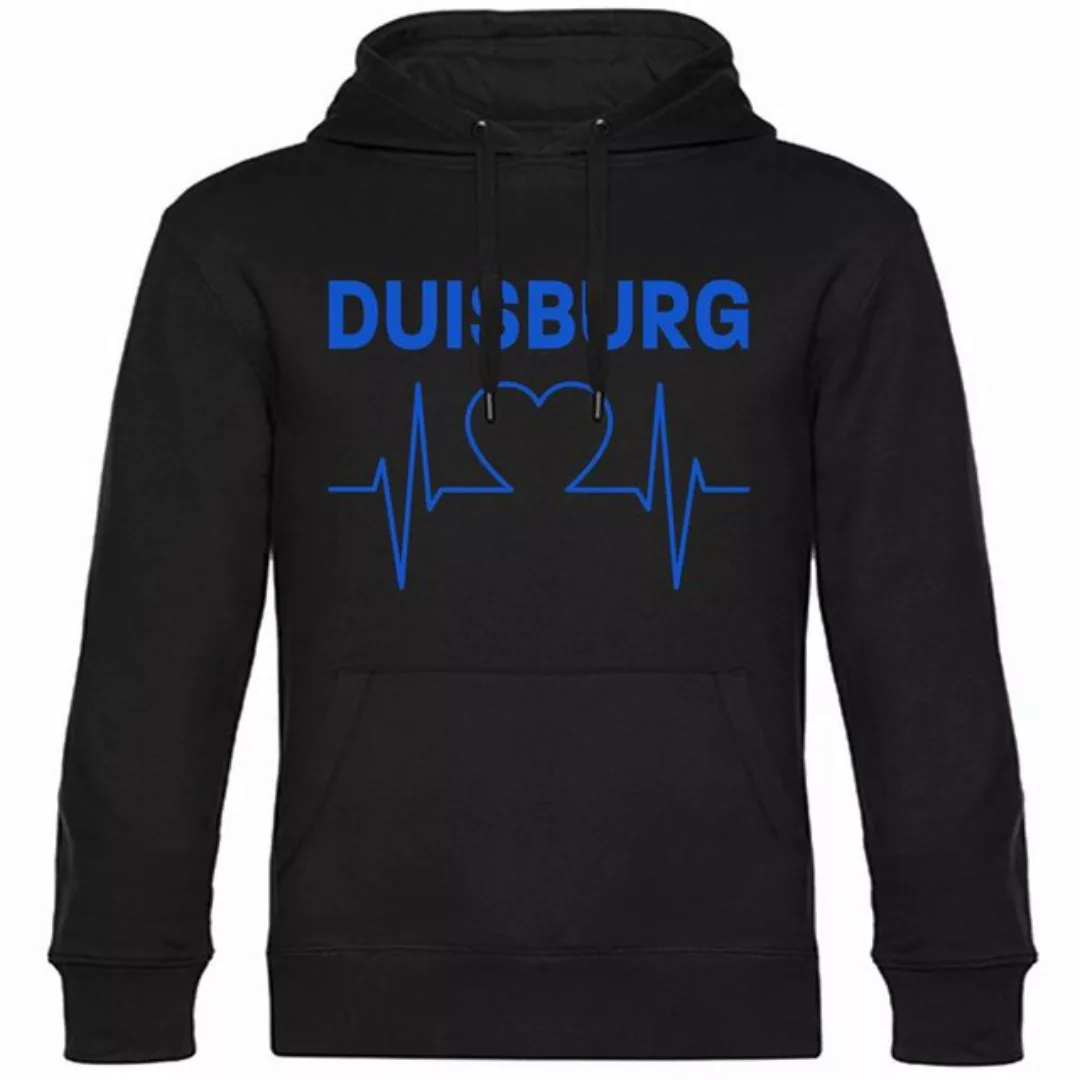 multifanshop Kapuzensweatshirt Duisburg - Herzschlag - Pullover günstig online kaufen