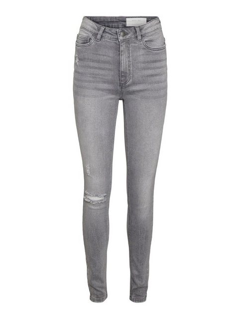 Noisy May Damen Jeans NMCALLIE HW SKINNY VI193MG Skinny Fit Grau - Medium G günstig online kaufen