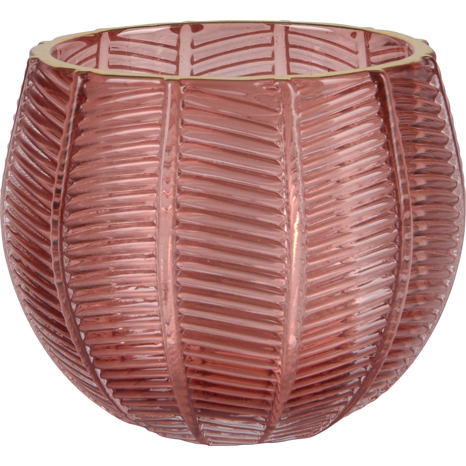 Teelichthalter Blush Bordeaux Glas 8 cm x Ø 9 cm Pink günstig online kaufen