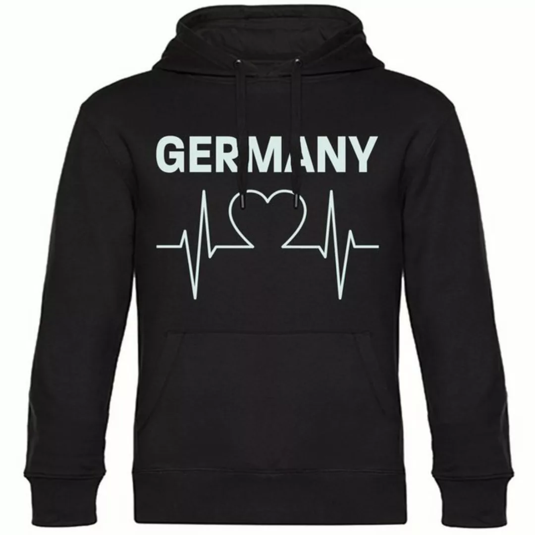 multifanshop Kapuzensweatshirt Germany - Herzschlag - Pullover günstig online kaufen