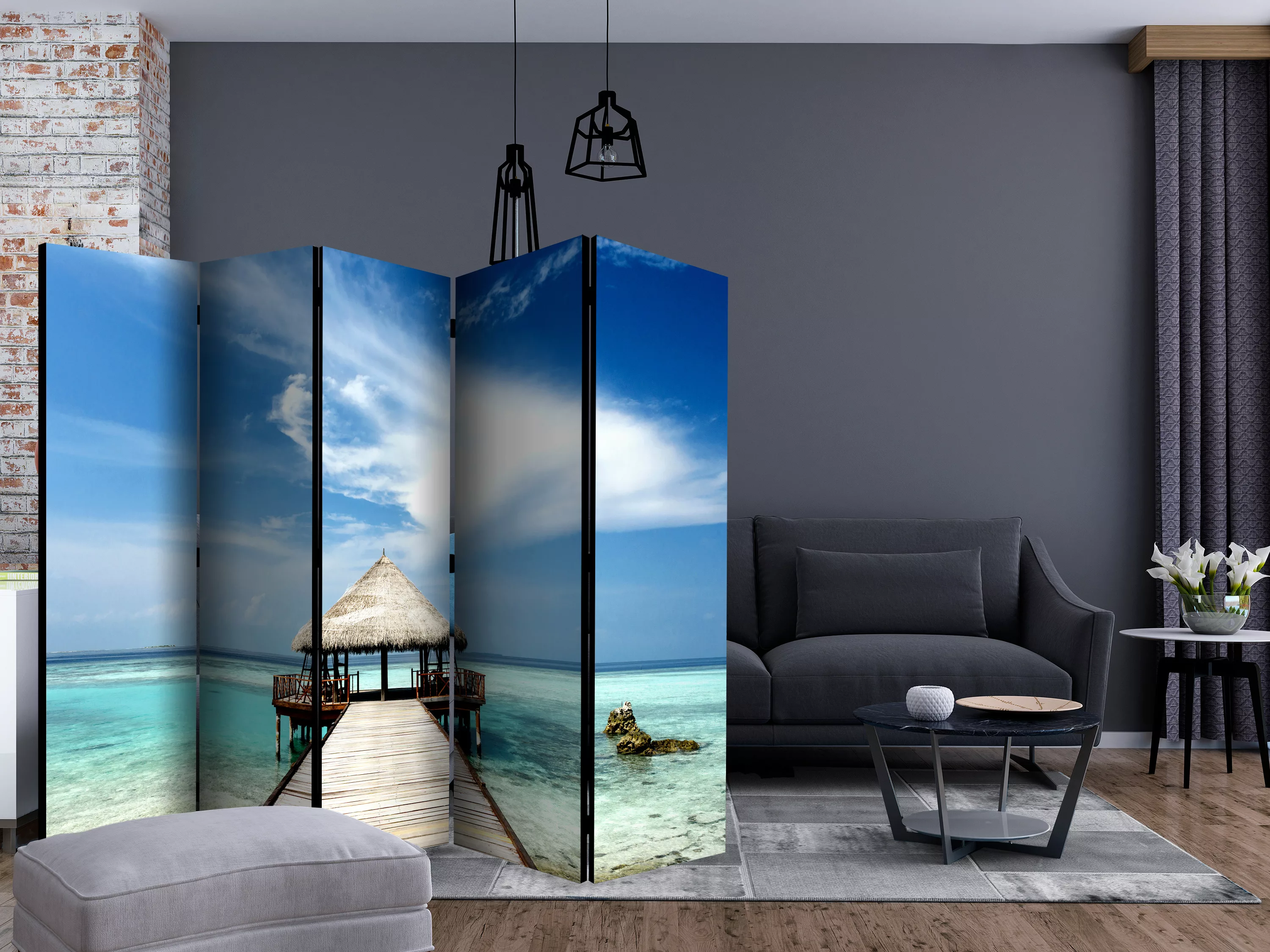 5-teiliges Paravent - Holiday Adventure Ii [room Dividers] günstig online kaufen