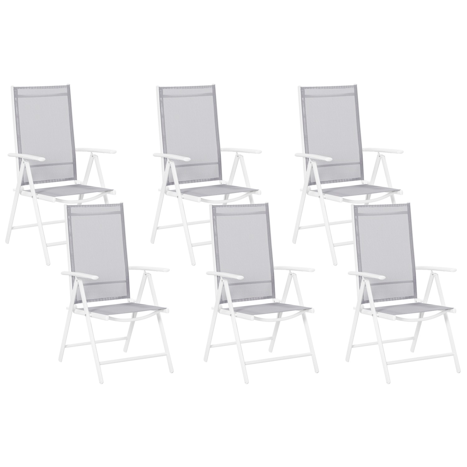 Beliani Gartenstuhl Grau Weiss 65x54x103 günstig online kaufen