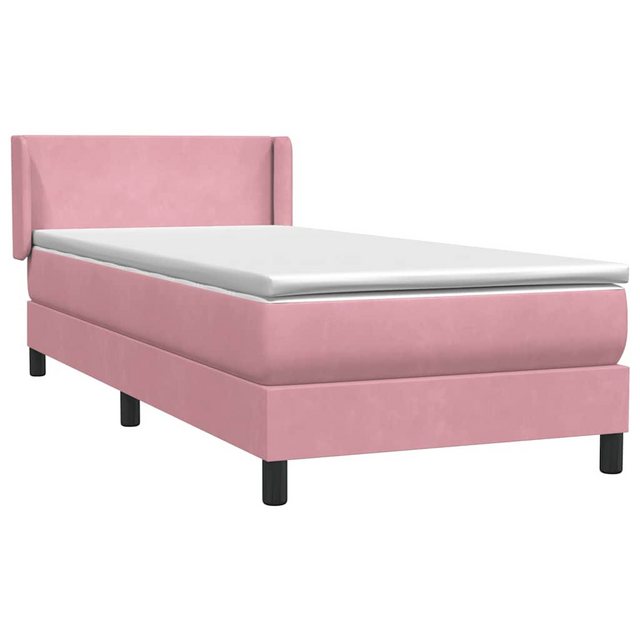 vidaXL Bett Boxspringbett mit Matratze Rosa 90x220 cm Samt günstig online kaufen