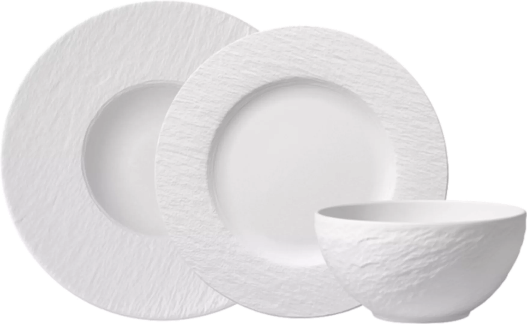 Villeroy & Boch Geschirr-Set »Manufacture Rock blanc«, (Set, 6 tlg., 2x Des günstig online kaufen