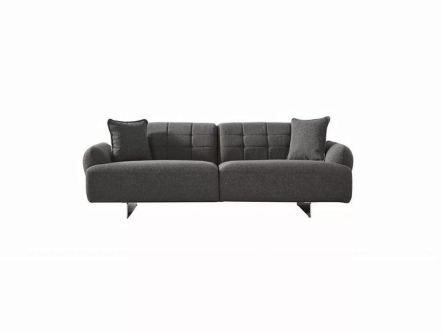 Xlmoebel Sofa Moderne Graue Stoff-Polstersofa mit drei Sitzplätzen, Hergest günstig online kaufen