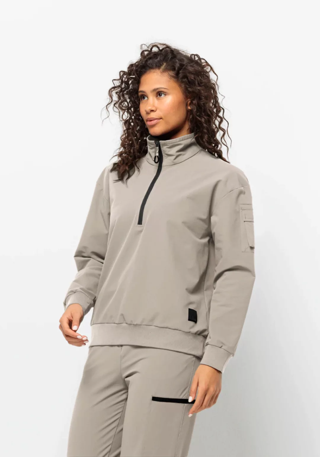 Jack Wolfskin Stehkragenpullover "WANDERMOOD HALFZIP W" günstig online kaufen