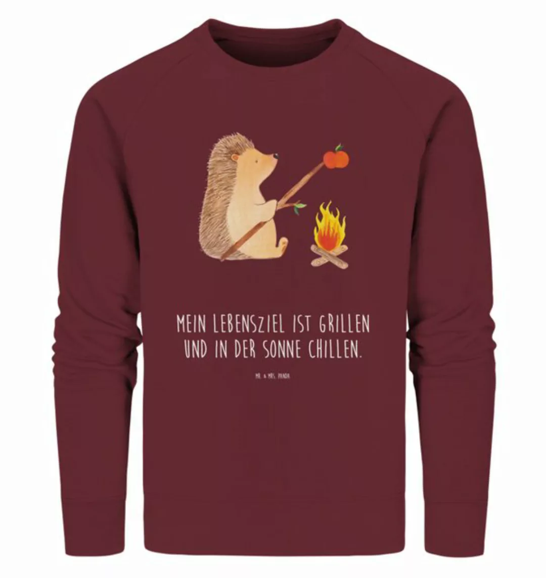 Mr. & Mrs. Panda Longpullover Größe XL Igel Grillen - Burgundy - Geschenk, günstig online kaufen