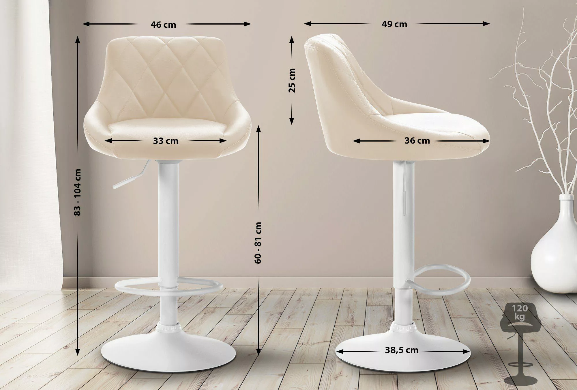 CLP Barhocker Lazio Kunstleder, höhenverstellbar und günstig online kaufen