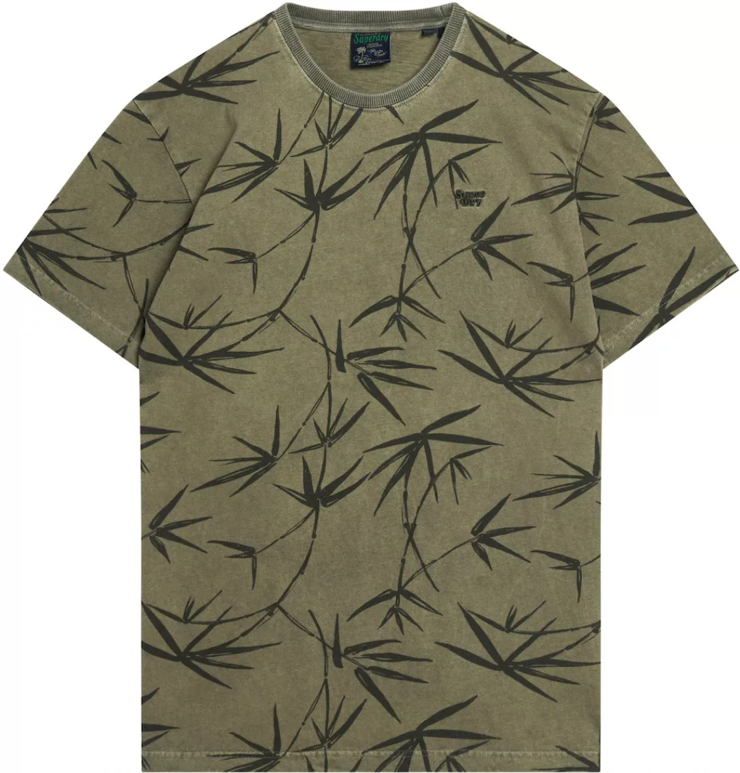 Superdry T-Shirt VINTAGE OVERDYE PRINTED TEE Surplus Goods Olive Green günstig online kaufen