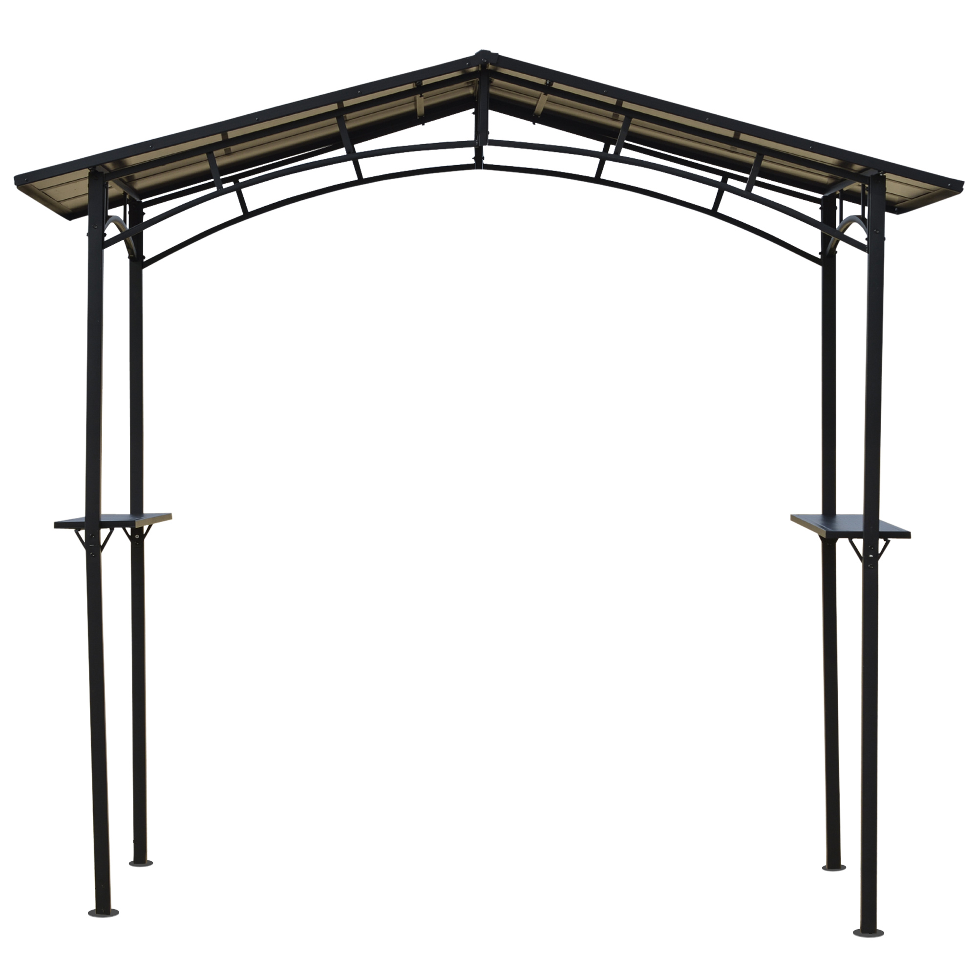 Outsunny Gartenpavillon 2,5 x 1,5 m - Grillunterstand - 2 Seitenshelves - G günstig online kaufen