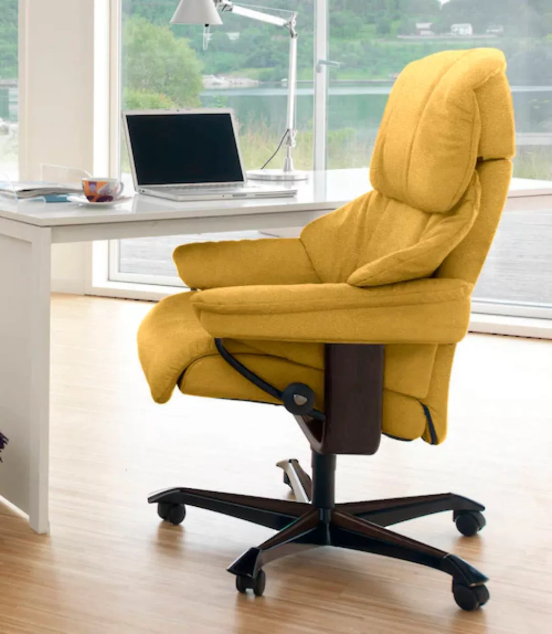 Stressless® Relaxsessel »Reno«, mit Home Office Base, Größe M, Gestell Brau günstig online kaufen