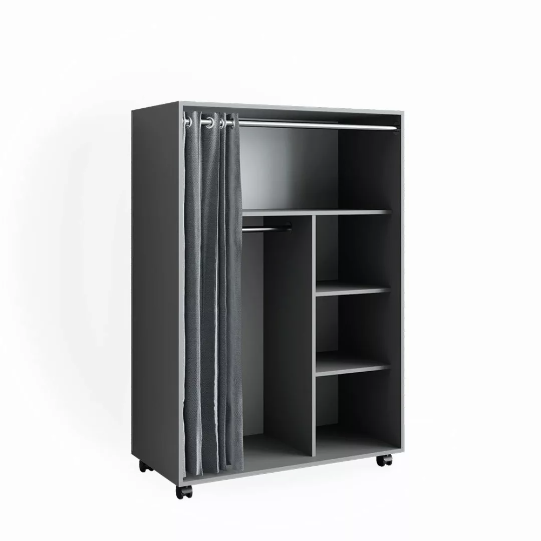 Vicco Kleiderschrank Doros, Grau, 100 x günstig online kaufen