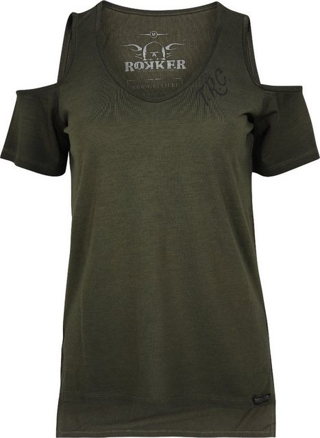 Rokker T-Shirt TRC Schulterfreies Damen T-Shirt günstig online kaufen